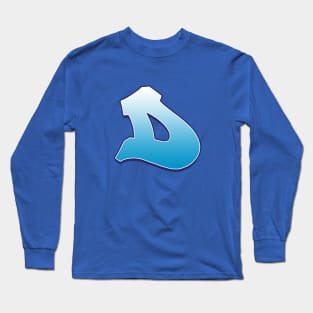 D - Blue Long Sleeve T-Shirt